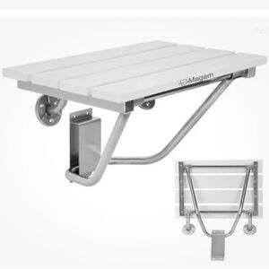 New  White  teak  heavy duty Folding Shower Seat